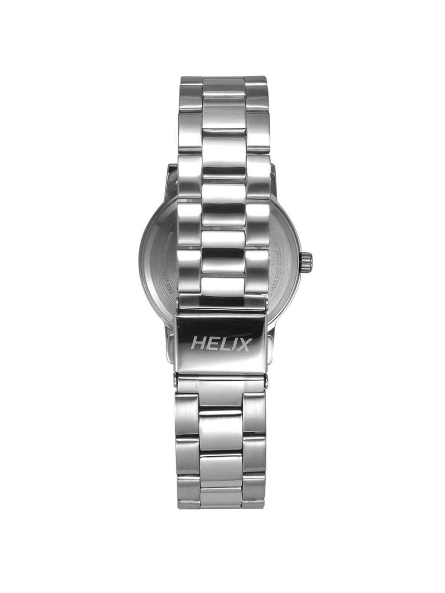 Helix By Timex Blue Round Dial Analog Stainless Steel Men Watch - TW047HG02