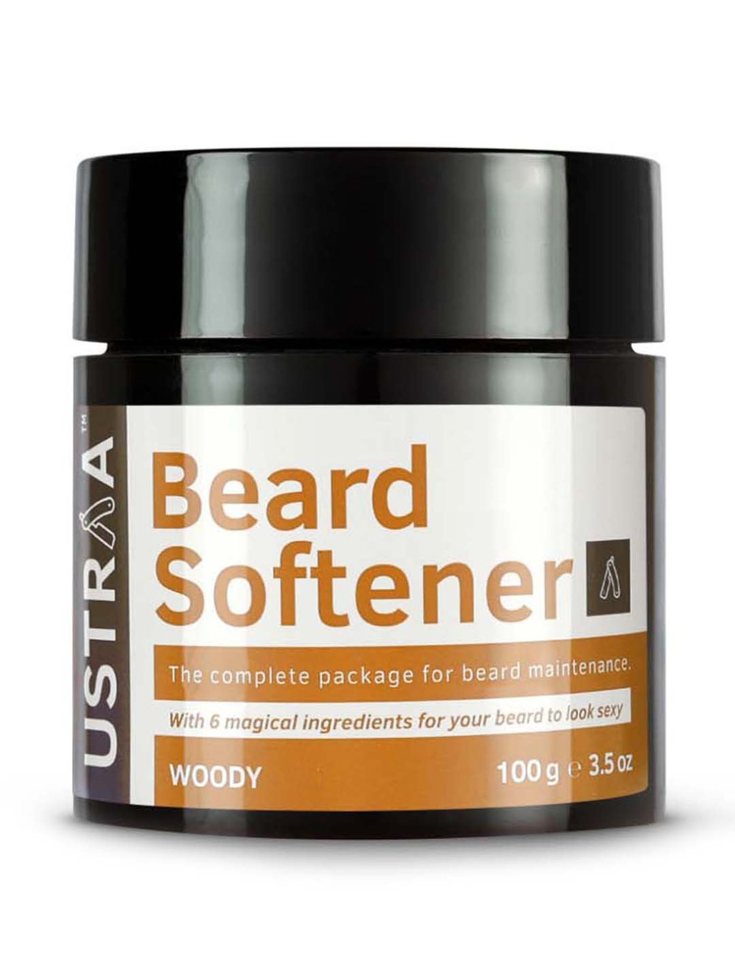 Ustraa Beard Softener Woody for Beard Care - 100 gm