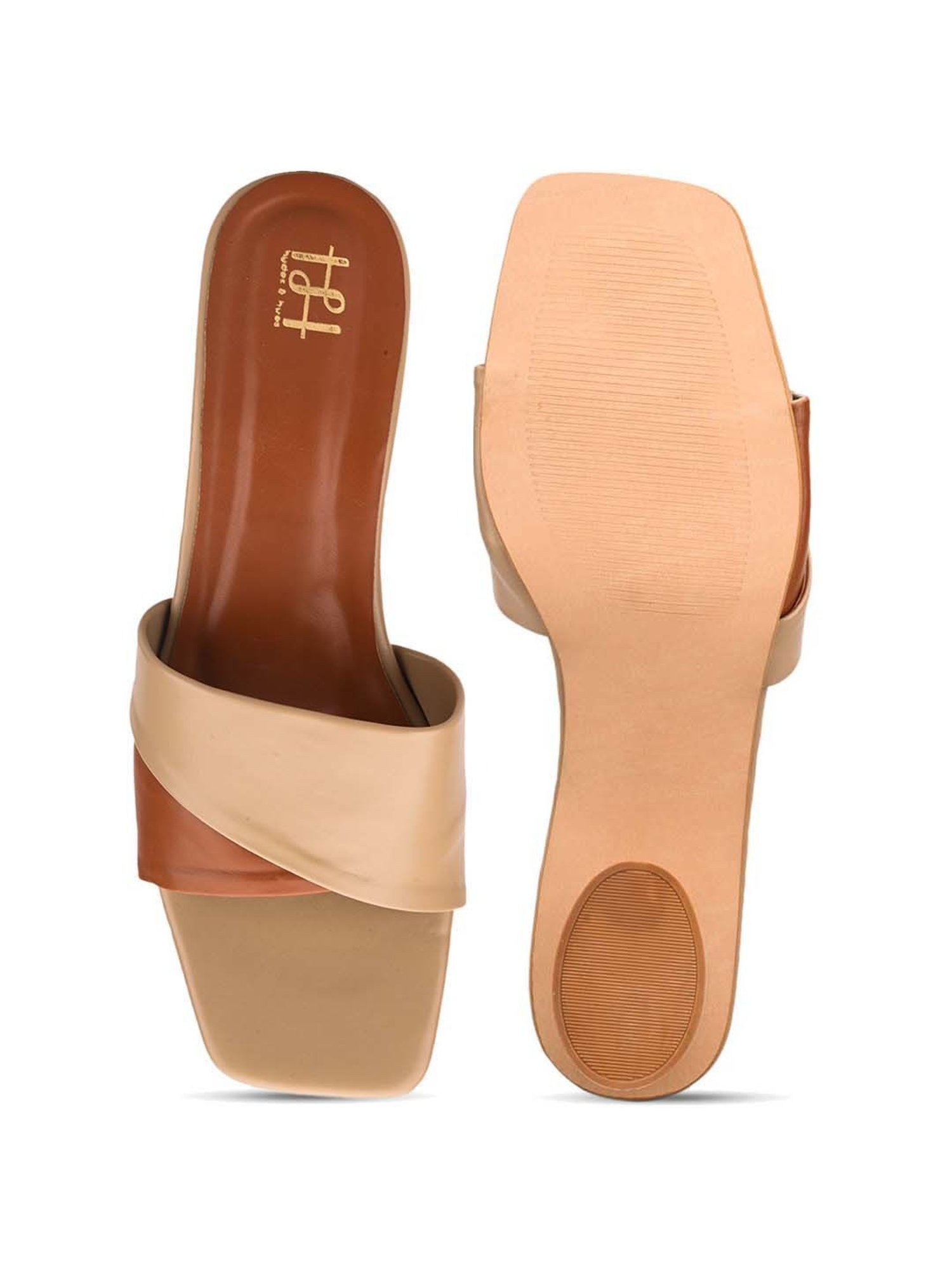 Hydes N Hues Women's Beige Casual Sandals