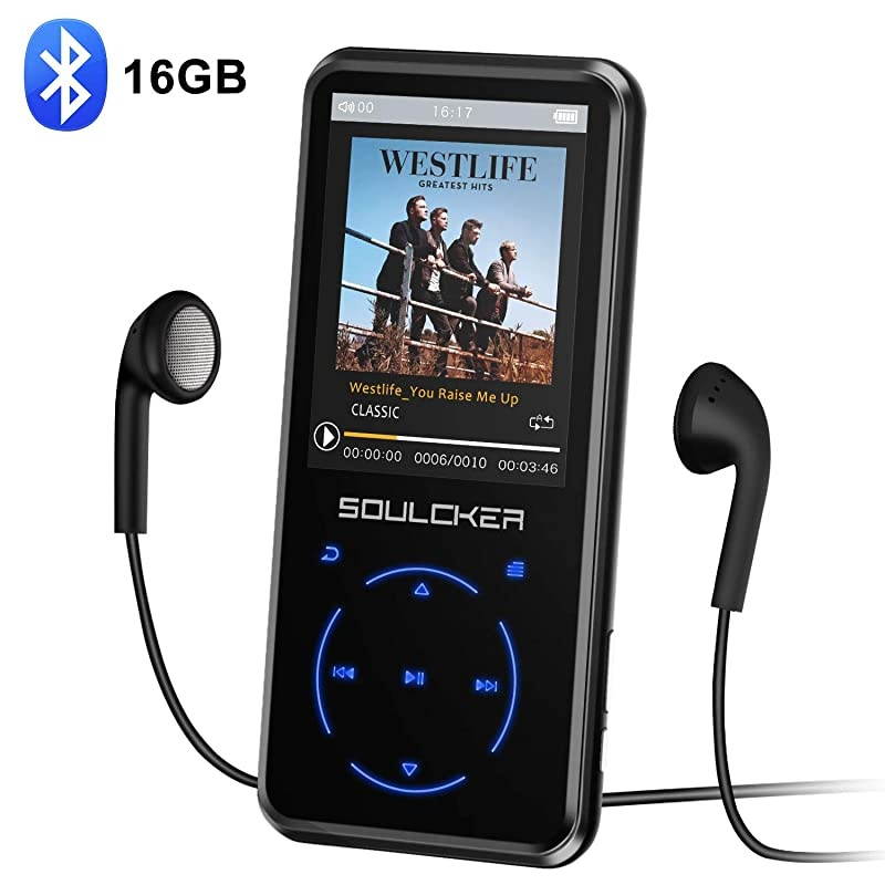 Player, 16GB Player with Bluetooth 4.0, Portable HiFi Lossless Sound Music Player with FM Radio Voice Recorder E-Book 2.4'' Screen, Support up to 128GB (Headphone, Sport Armband Included)