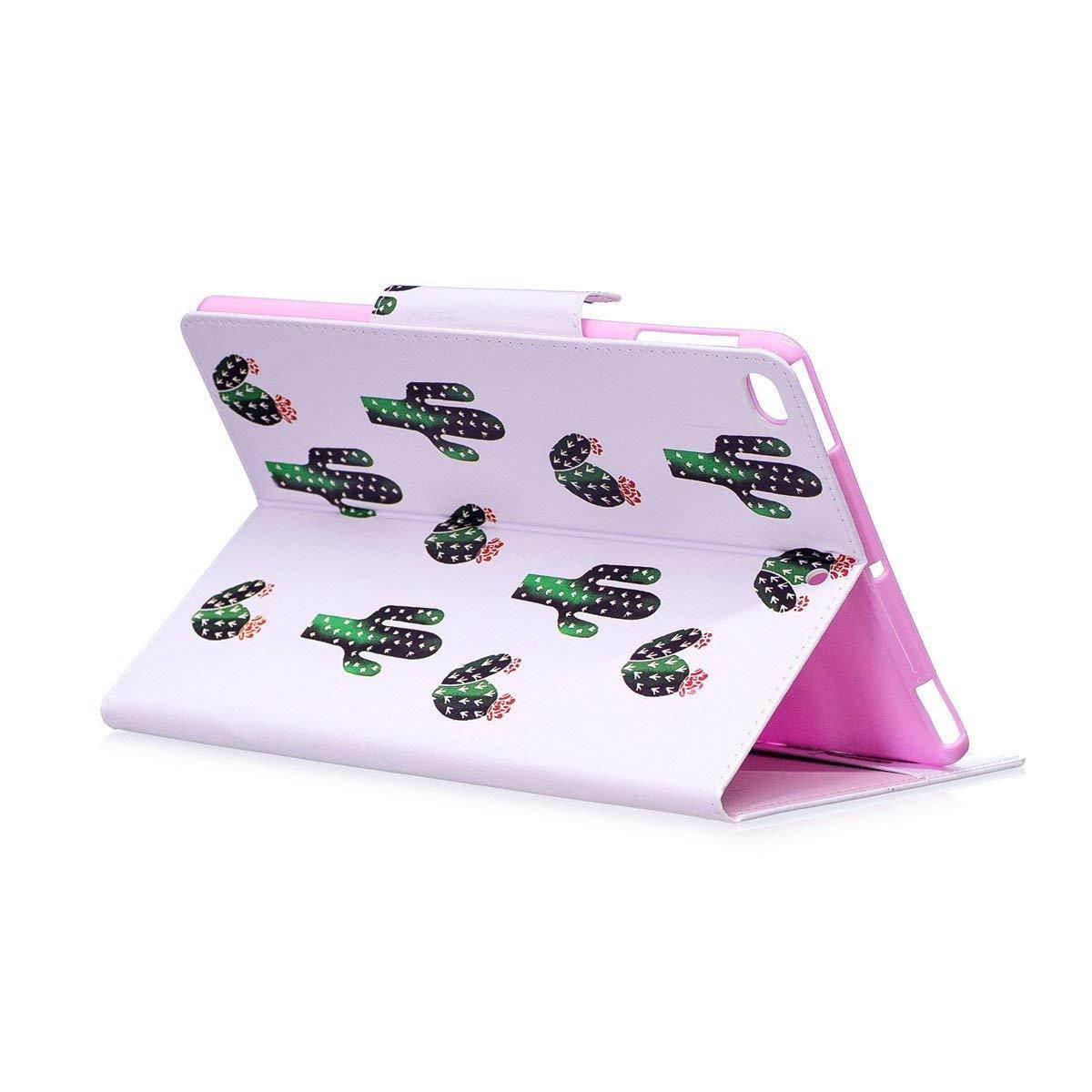 iPad Air case, iPad Air 2 case, Newshine PU Leather Magnetic Closure Flip Stand Case with Credit Card Pocket (Auto Sleep/Wake) for Apple iPad Air & iPad Air 2 - Cactus