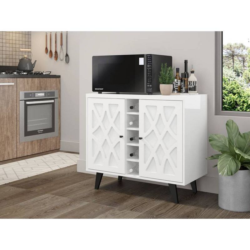 TV Stand with Cabinets White - Home Source