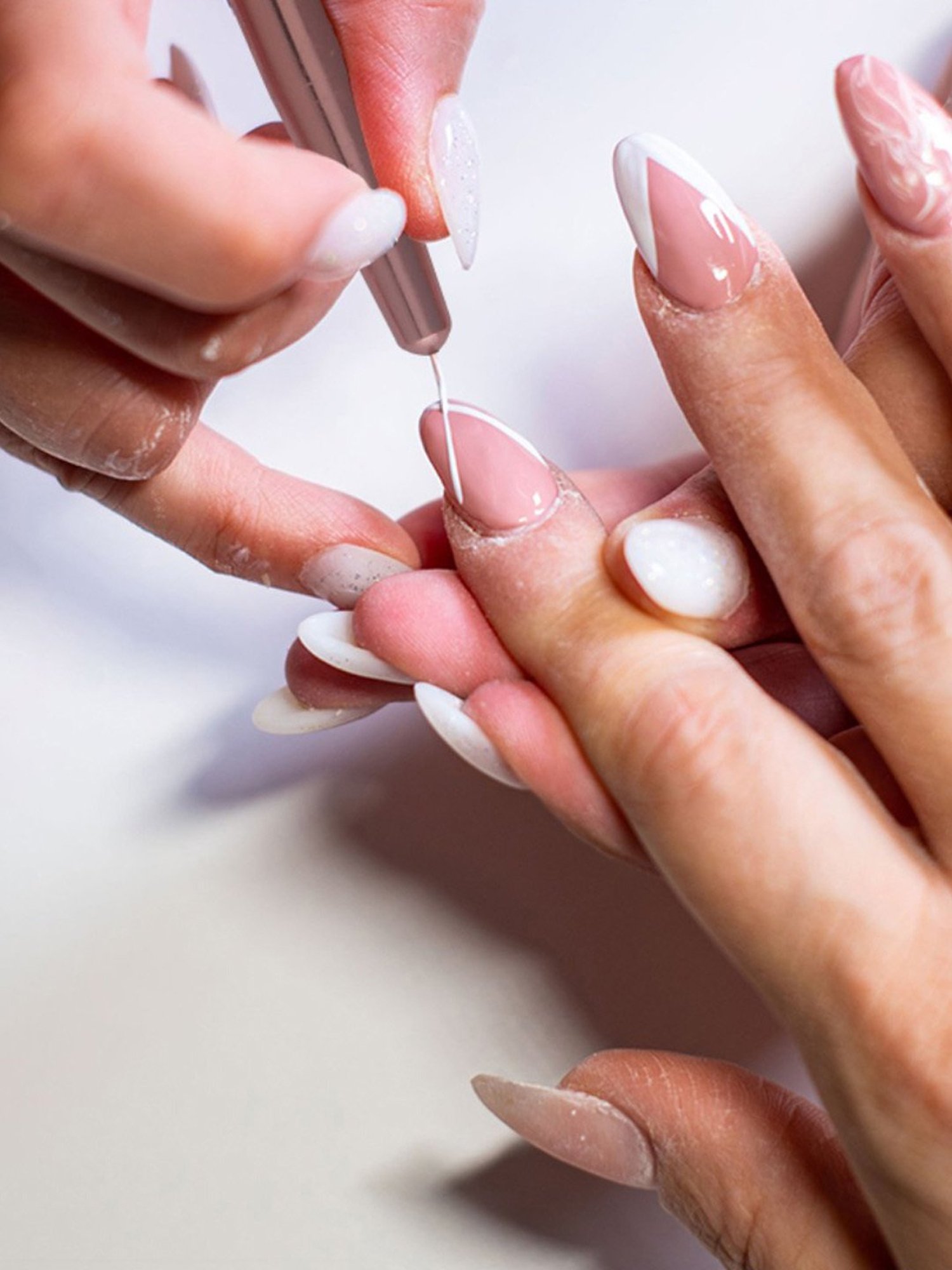 Bronson Professional Nail Art Ombre Brush & Gel Liner Brush Set - Pack of 5