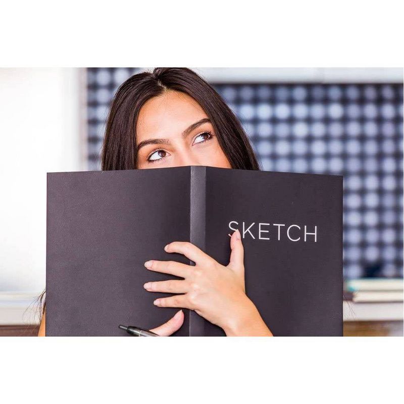 Blank Sketchbook 8"x 11.41" Black- Piccadilly