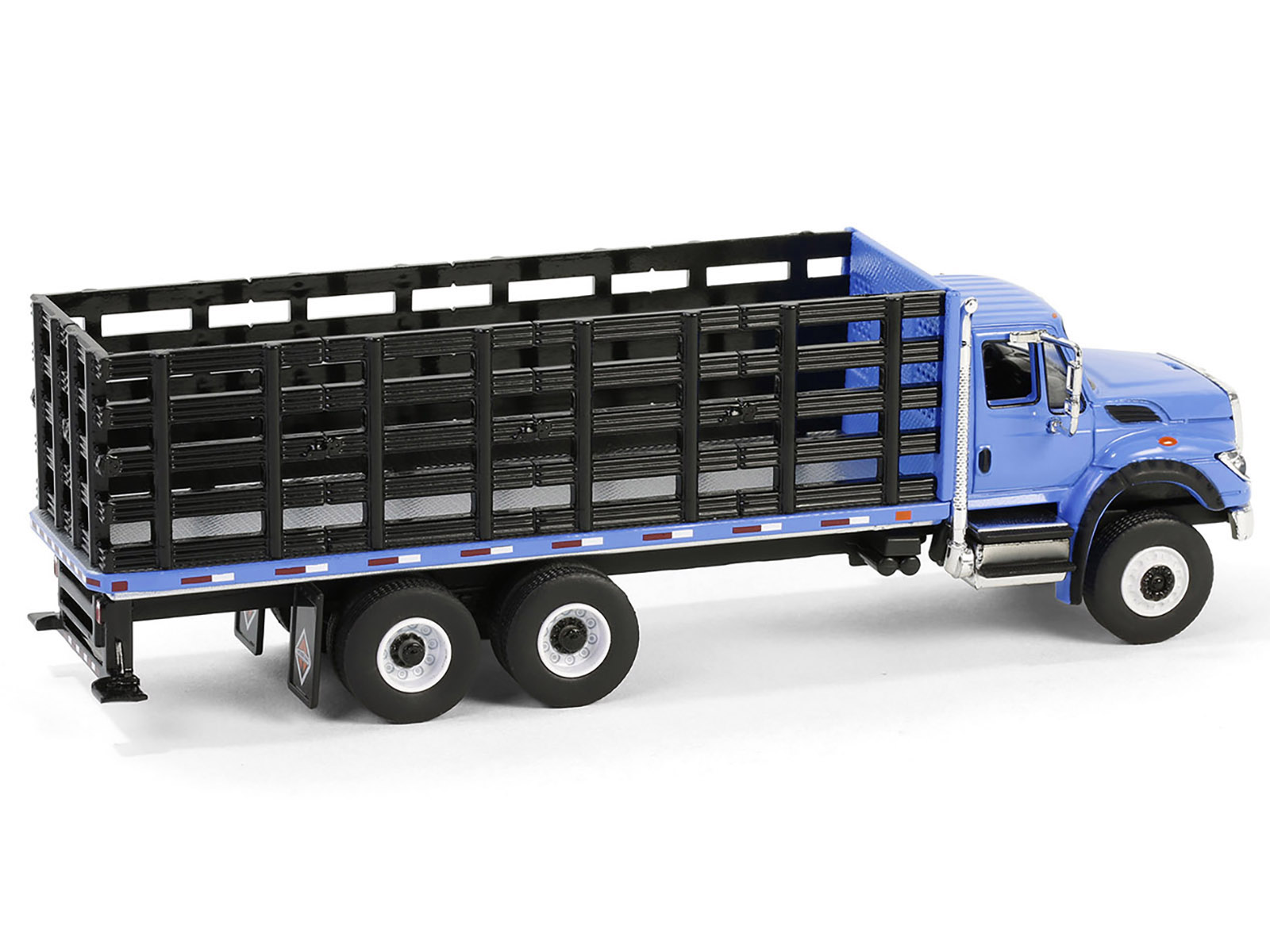 2018 International WorkStar Platform Stake Truck Blue "S.D. Trucks" Series 19 1/64 Diecast Model Car by Greenlight