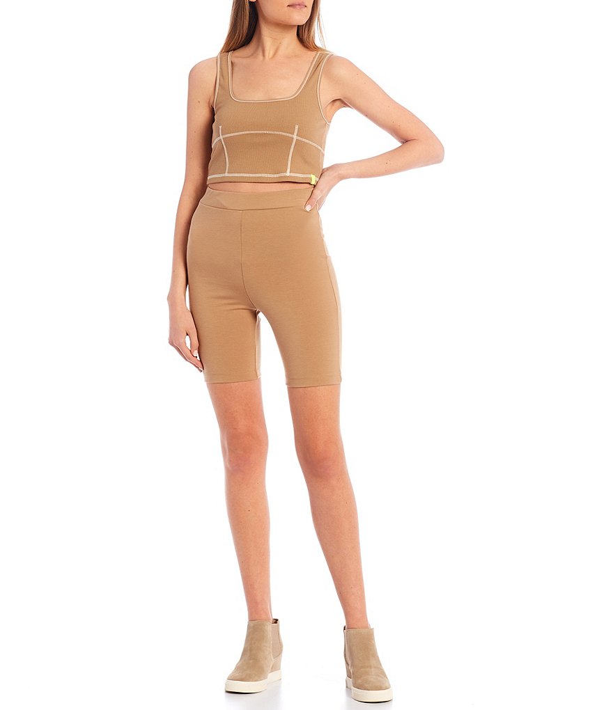 GB Coordinating Knit Contrast Stitch Bra Top