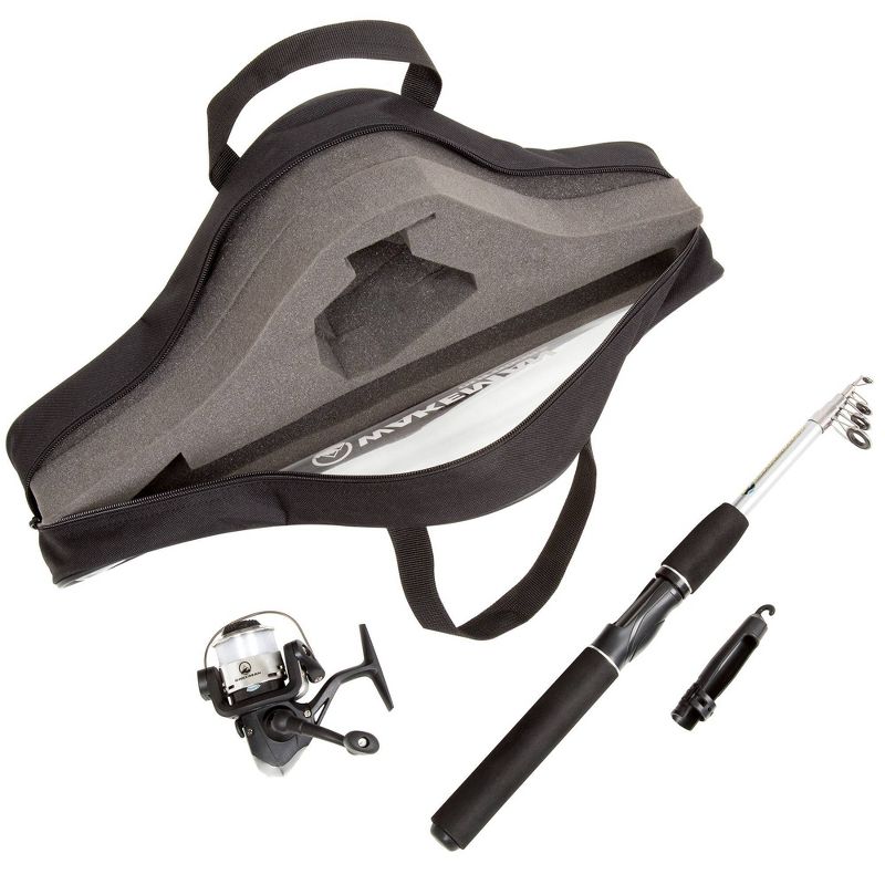 Wakeman Fishing Rod and Reel Combo - Black/Silver