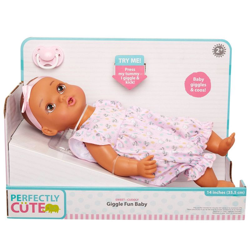 Perfectly Cute 14" Giggle Fun Baby Doll - Brunette with Brown Eyes