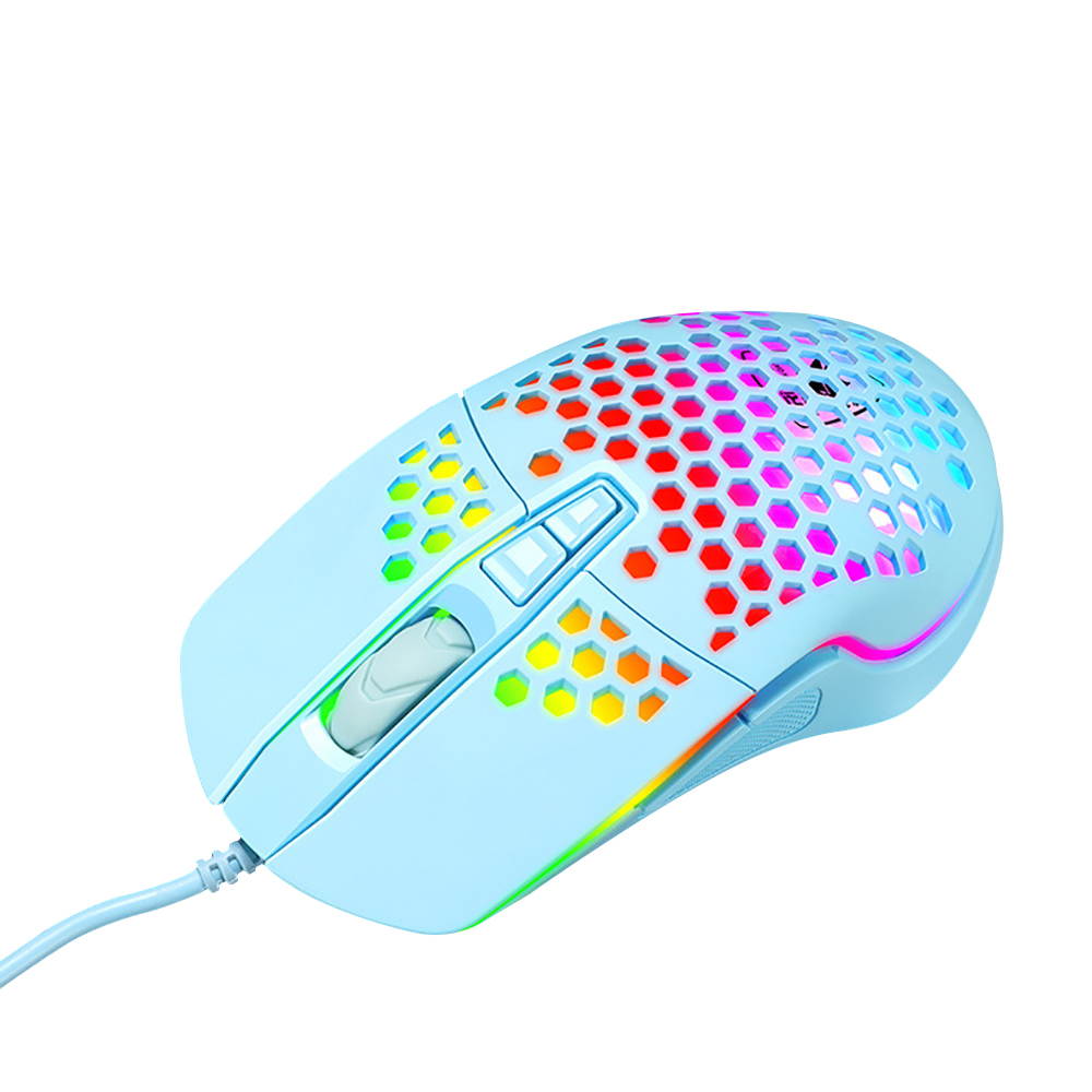 RGB Gaming Mouse,Mignvoa Wired USB Mouse Lightweight Honeycomb Shell,6400 DPI Adjustable, 7 Programmed Buttons, Ergonomic Optical Computer Gamer Gaming Mice for Windows PC Laptop