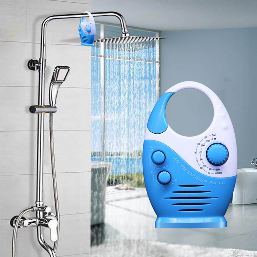 1Pc Music Loudspeaker Mini Waterproof Radio AM/FM Radio Shower Radio for Toilet Indoor Home
