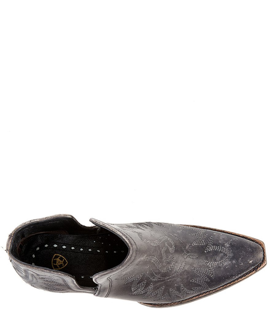 Ariat Dixon Distressed Leather Block Heel Western Boots