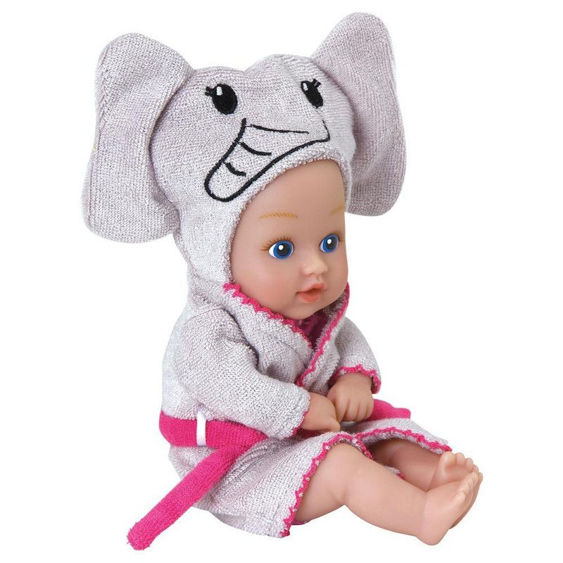 Adora Baby Bath Toy Elephant, 8.5 inch Bath Time Baby Tot Doll with QuickDri Body