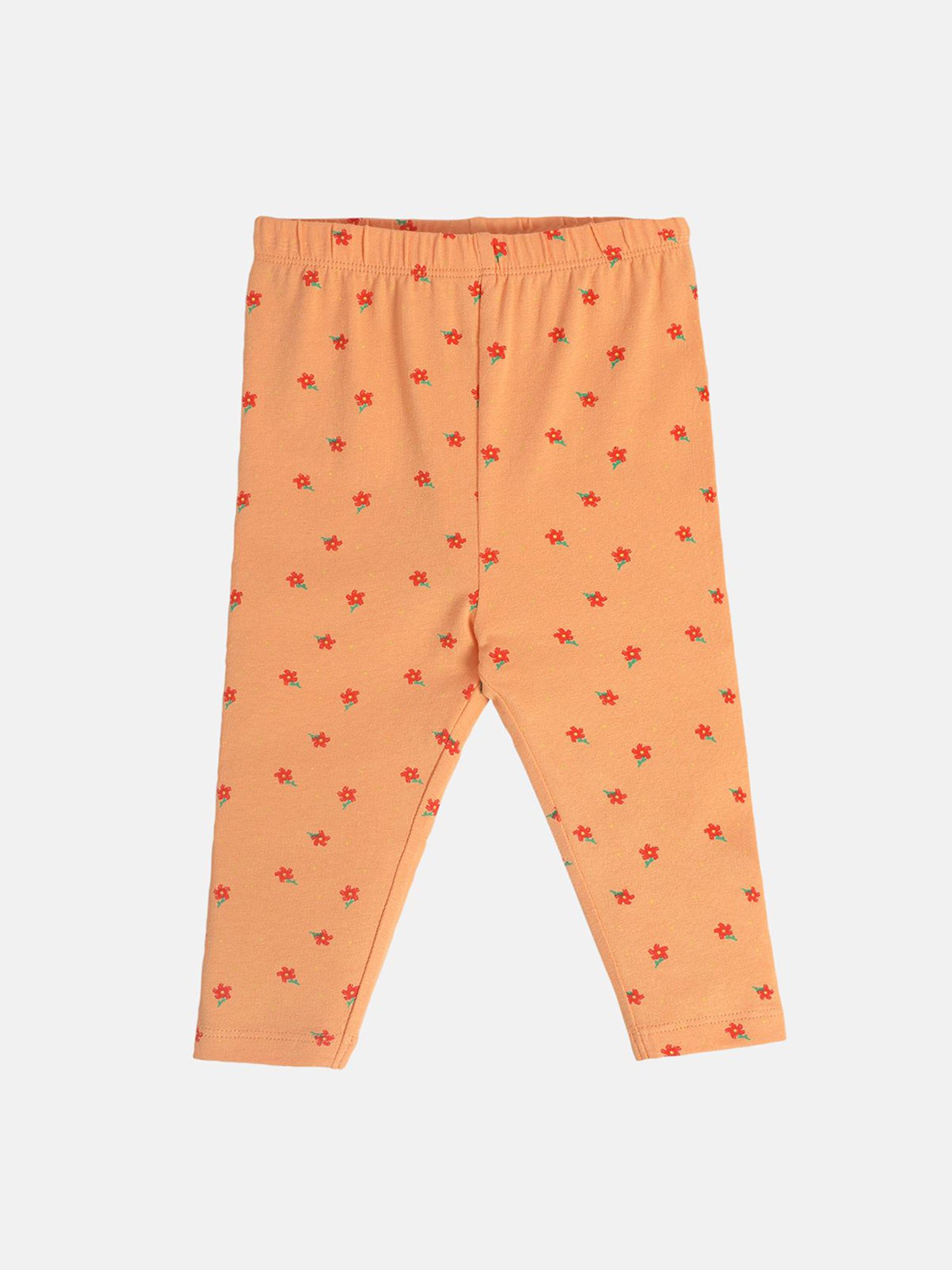 MINIKLUB Girls Orange & Pink Printed Leggings (Pack Of 2)