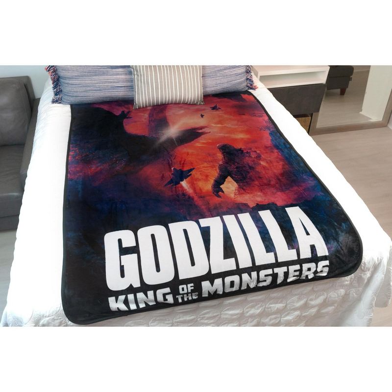Surreal Entertainment Godzilla: King Of The Monsters Large Fleece Throw Blanket | 60 x 45 Inches