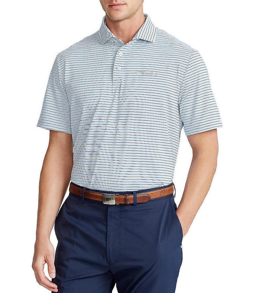 Polo Ralph Lauren RLX Golf Classic-Fit Tech Jersey Blue Lagoon Short-Sleeve Recycled Materials Polo Shirt