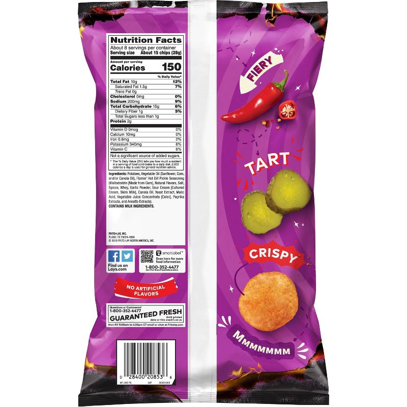 Lay's Flamin' Hot Dill Pickle Potato Chips - 7.75oz
