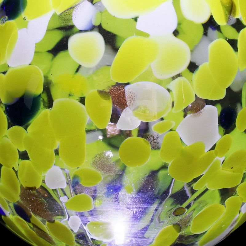 46.25" Solar Glass Ball Wind Chime Yellow - Exhart