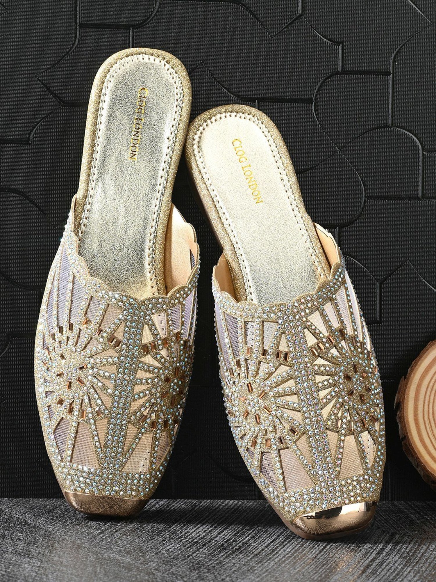 Clog London Women's Golden Mule Shoes