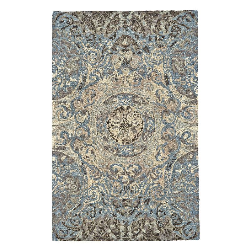 7'9"X9'9" Medallion Tufted Area Rugs Twilight - Weave & Wander