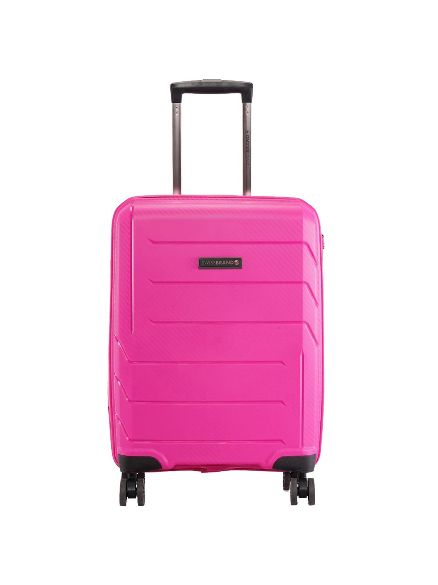 Swiss Brand Matterhorn Pink Textured Hard Cabin Trolley Bag - 20 cm