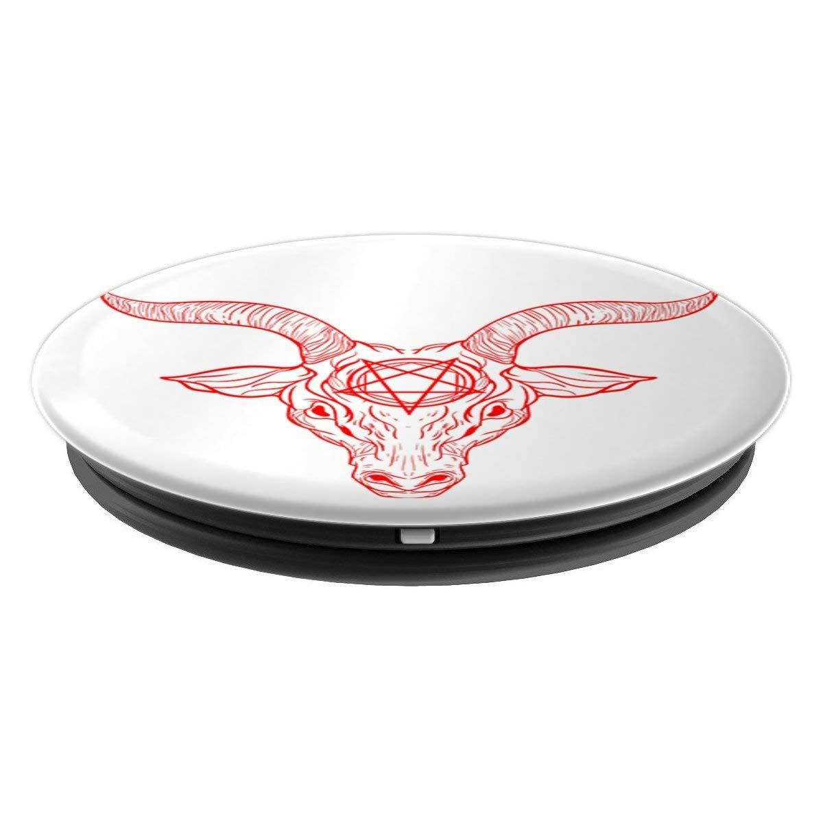 Red Pentagram Satanic Baphomet Halloween Phone Accessories - PopSockets Grip and Stand for Phones and Tablets
