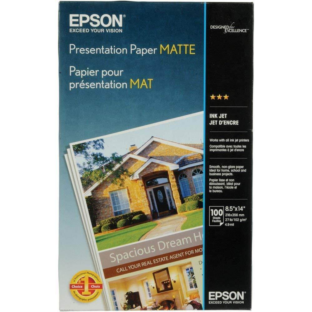 Epson Presentation Paper MATTE (8.5x14 Inches, 100 Sheets) (S041067)