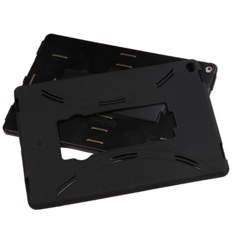 ASMYNA For Apple iPad Pro 12.9" Black Gel Hard Hybrid Rubber Case w/stand