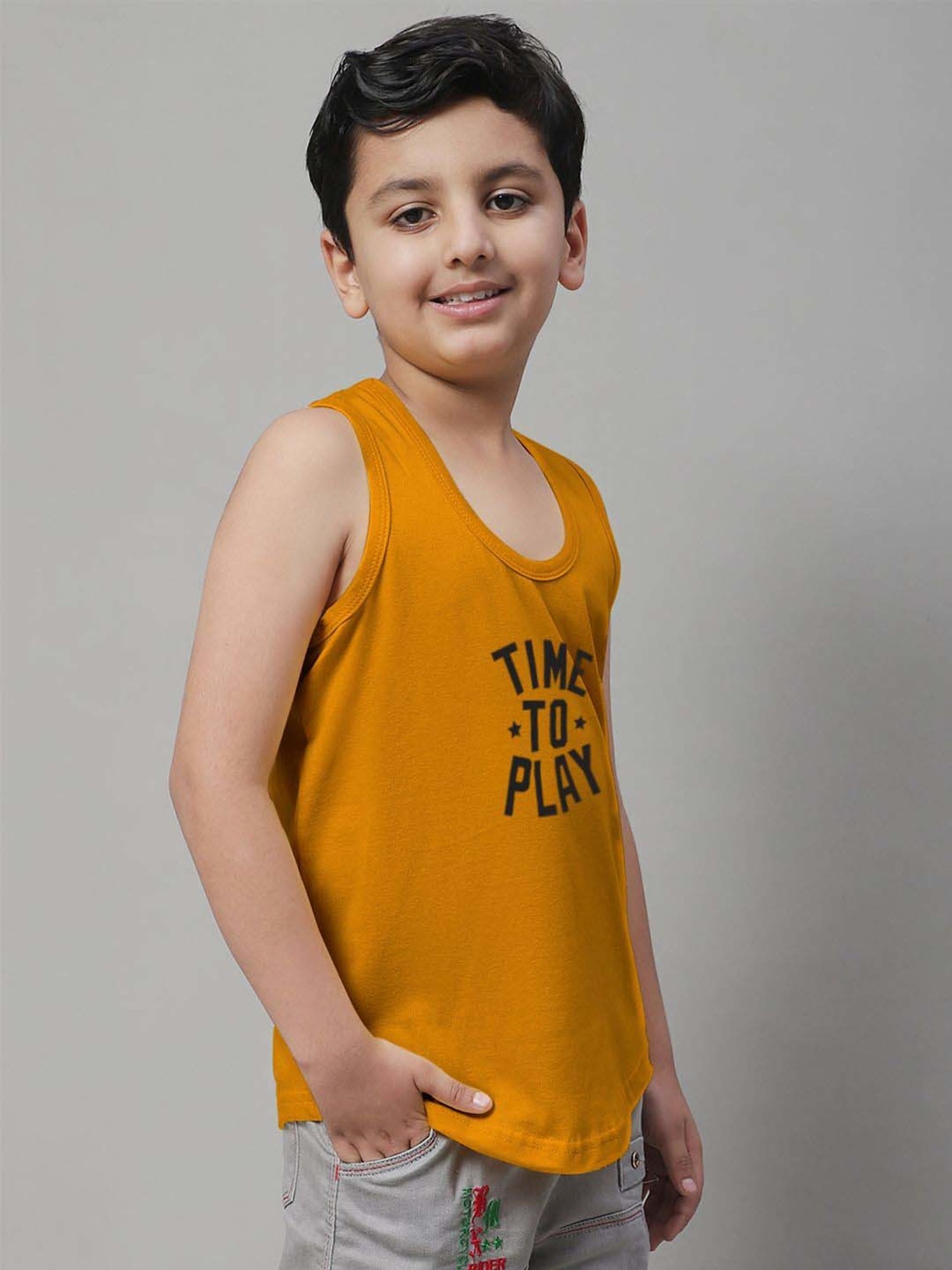 Palm Tree Kids White Printed Vest