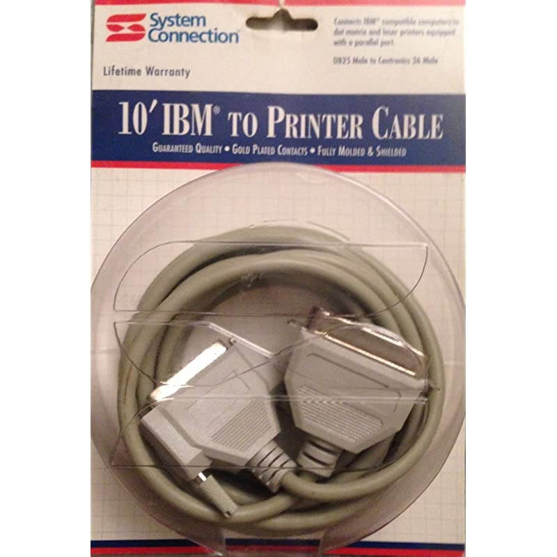 10FT Standard Parallel Printer DB25M/Cent36M