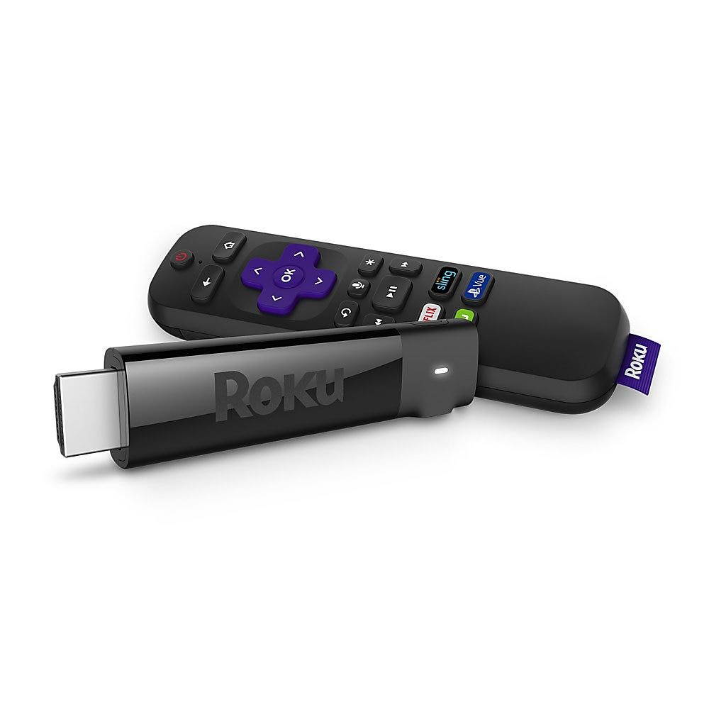 Roku Streaming Stick+ HD/4K/HDR Streaming Media Player with Long-range Wireless and Voice Remote with TV Controls - Black (3810R)