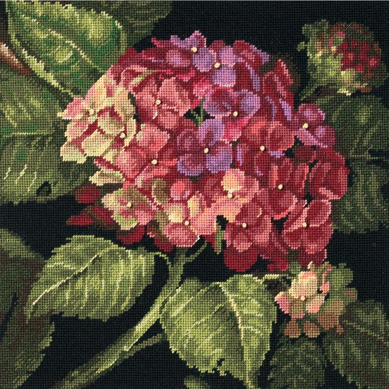 Dimensions Needlepoint Kit 14"X14"-Hydrangea Bloom Stitched In Wool
