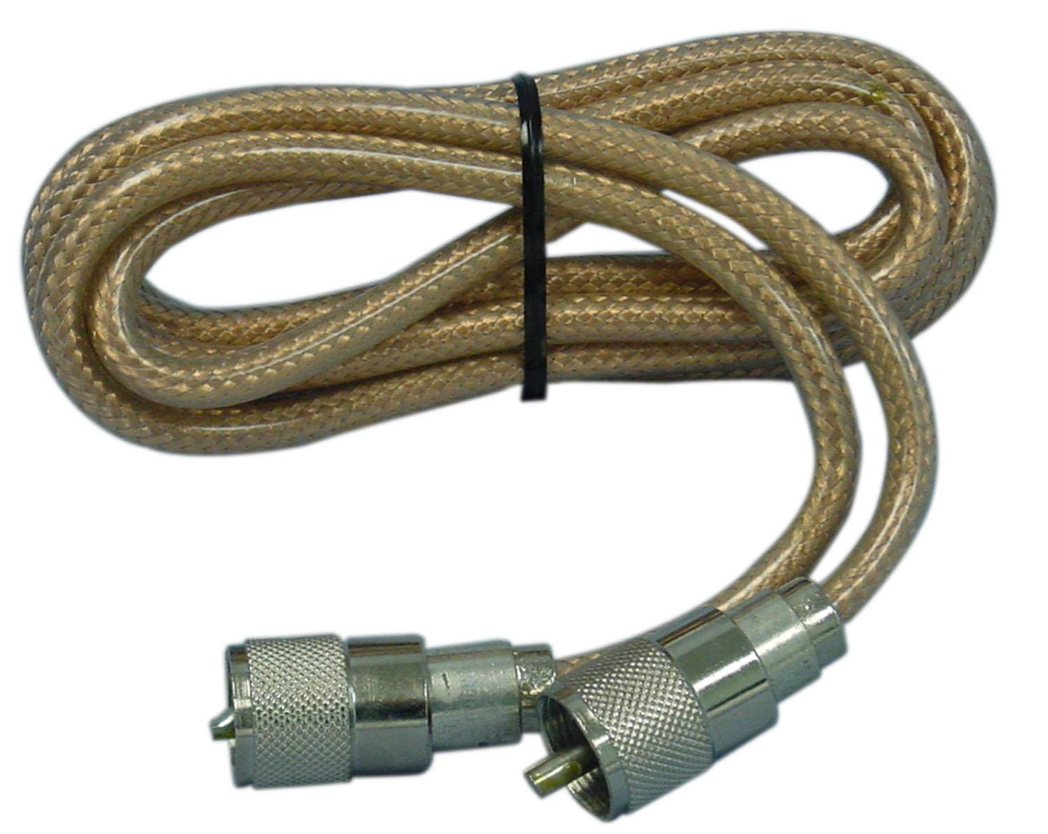 Procomm PP8X6-CX 6 ft. RG8X Clear Wrap Jacket Coax Cable with Soldered PL259 Connectors
