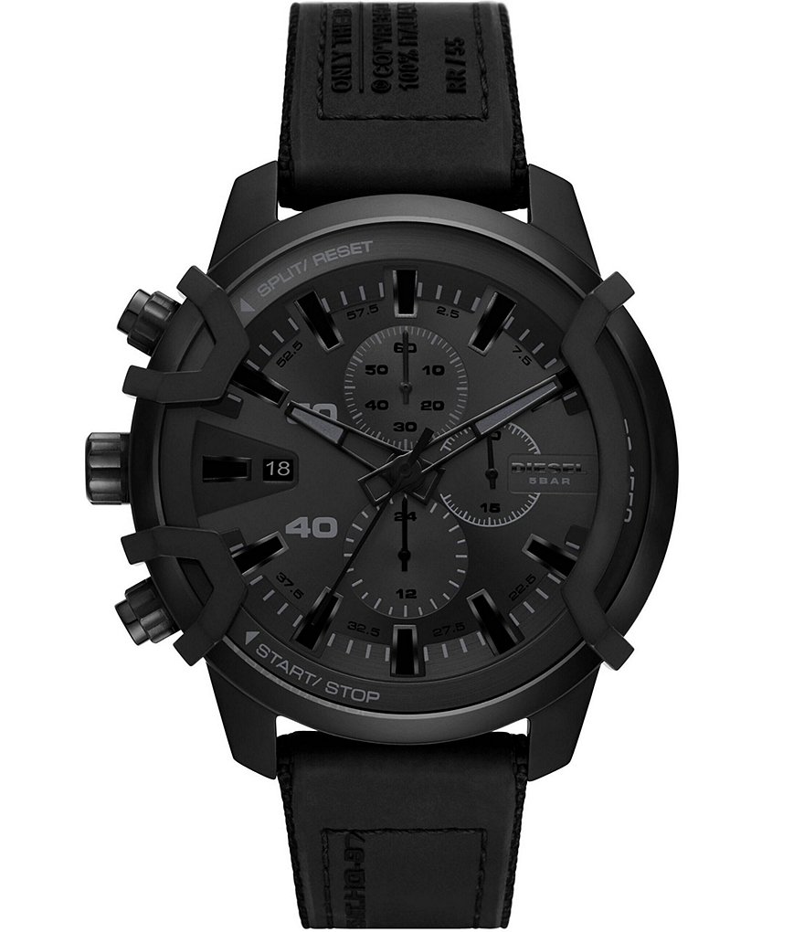 Diesel Griffed Chronograph Black Canvas Watch