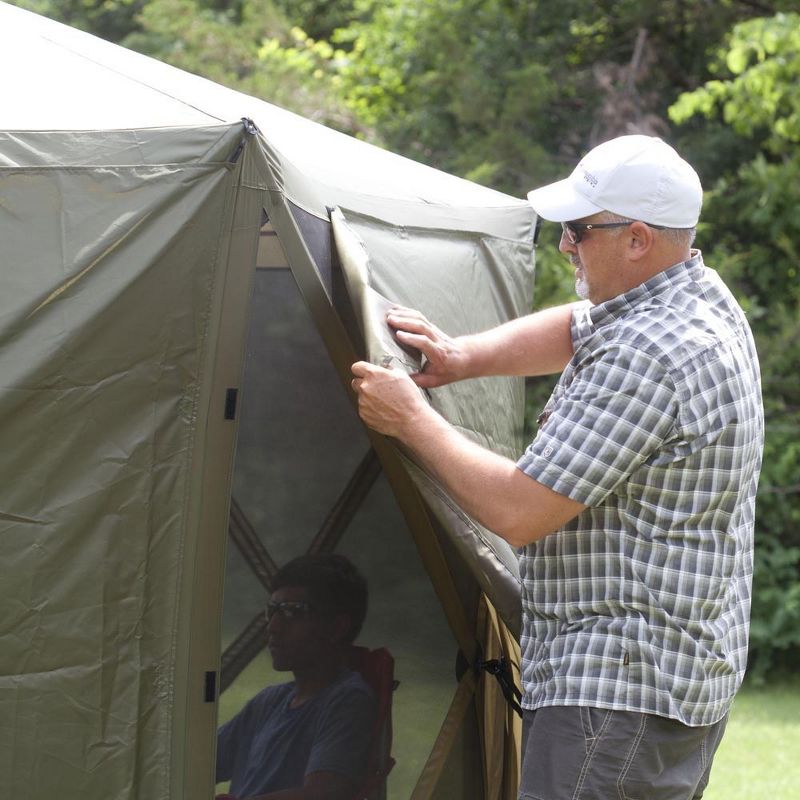 CLAM Quick-Set Wind and Sun Panel Attachment for Traveler and Escape Screen Shelter Canopy Tent, Accessory Only, Green (2 pack)