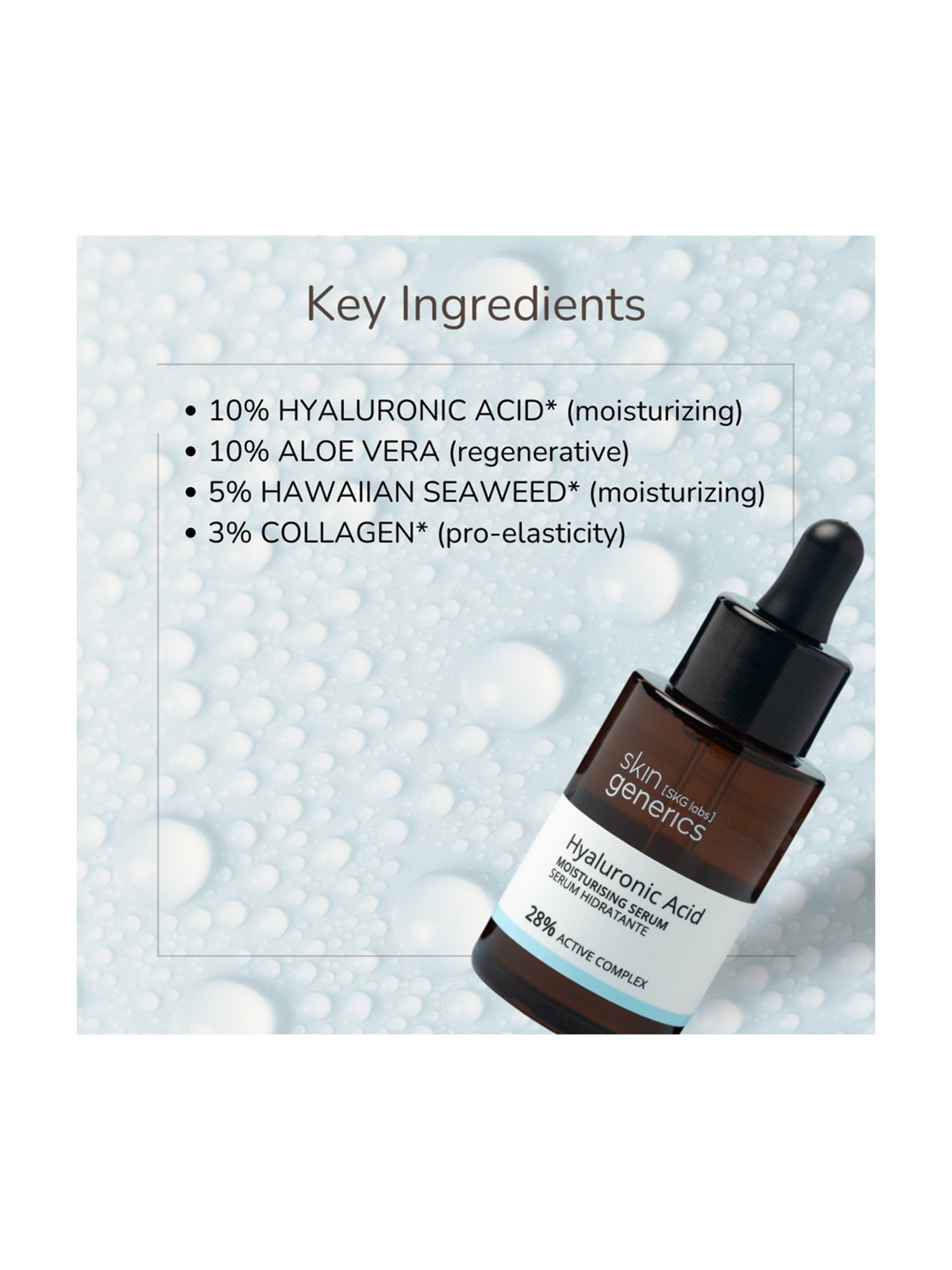 Skin Generics Hyaluronic Acid Moisturising Serum - 30 ml
