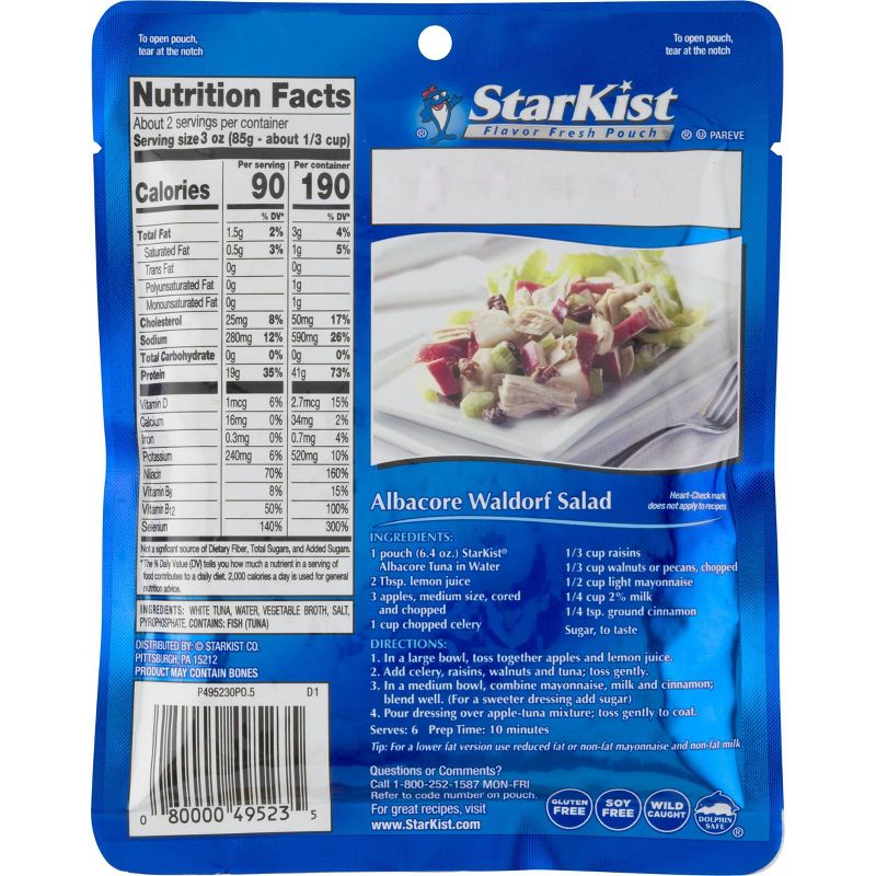 StarKist Albacore White Tuna in Water Pouch - 6.4oz
