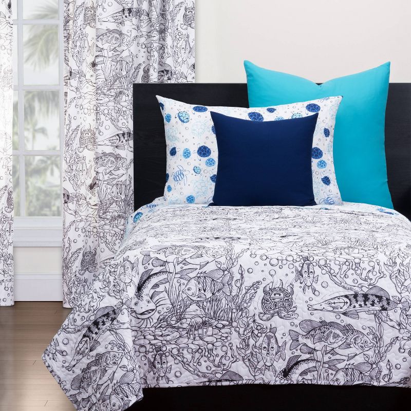 Under The Sea Hidden Pictures Rod Pocket Curtain Panel - Highlights