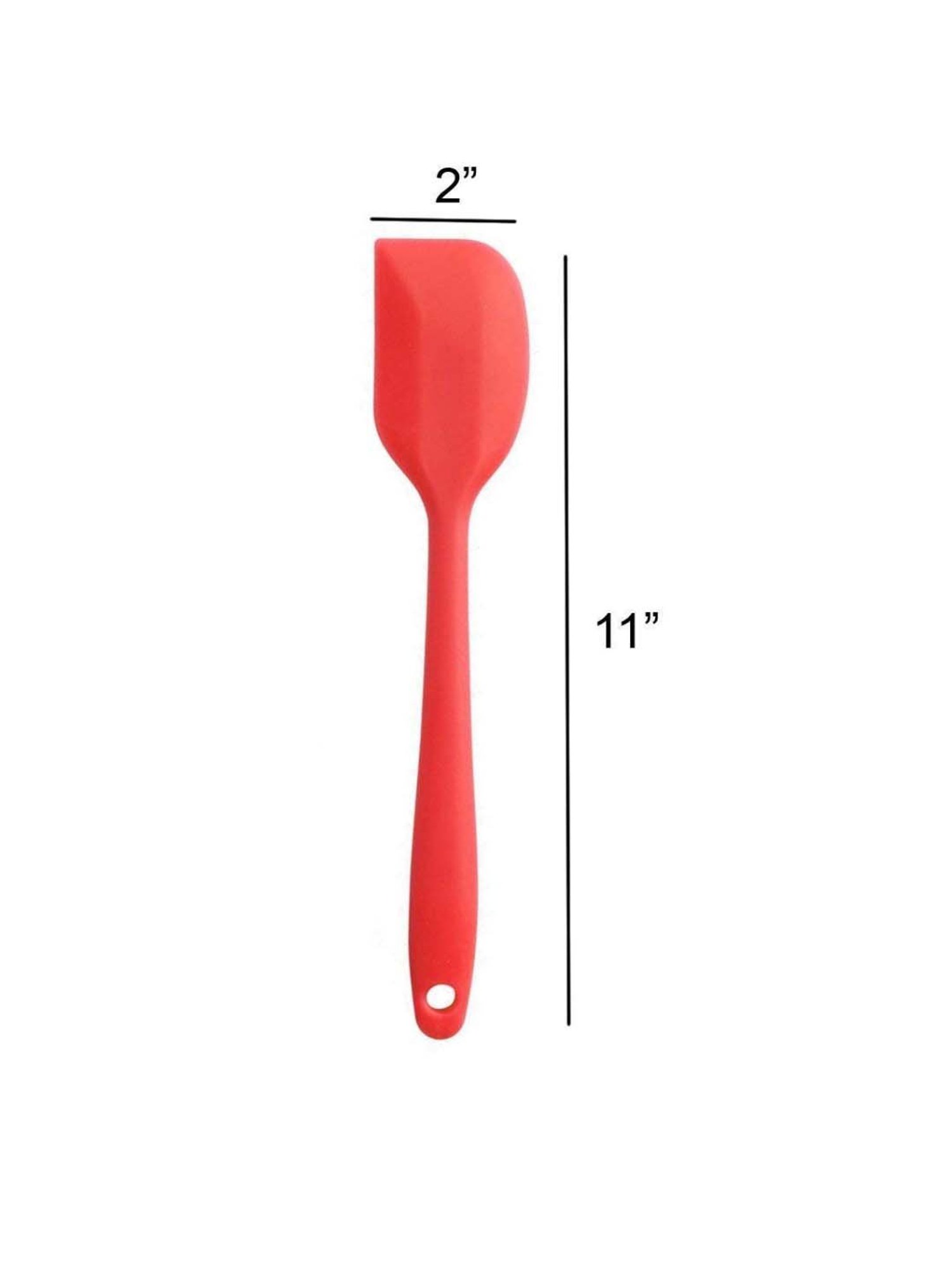 Femora Red Silicone Spatula with Grip Handle - Set of 2