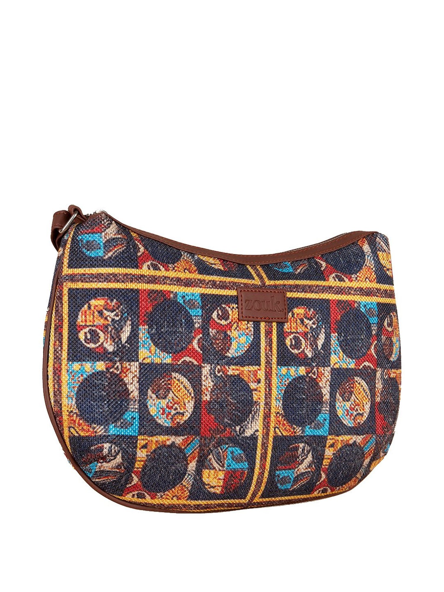 ZOUK Multicolor Printed Medium Sling Handbag