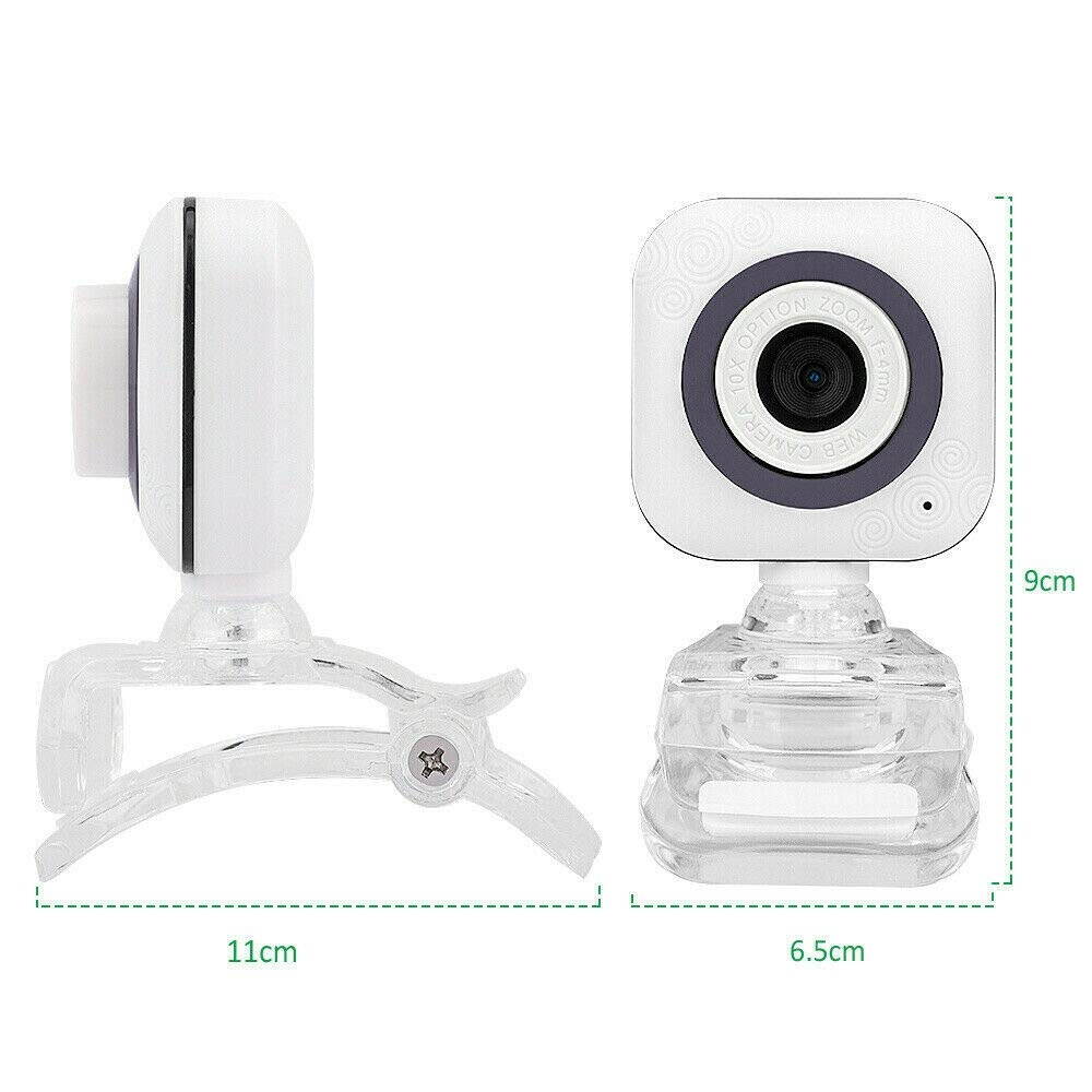 Webcam with Microphone 480P HD White Cam Camera USB for PC Laptop Desktop Video Streaming Computer Meeting Conference