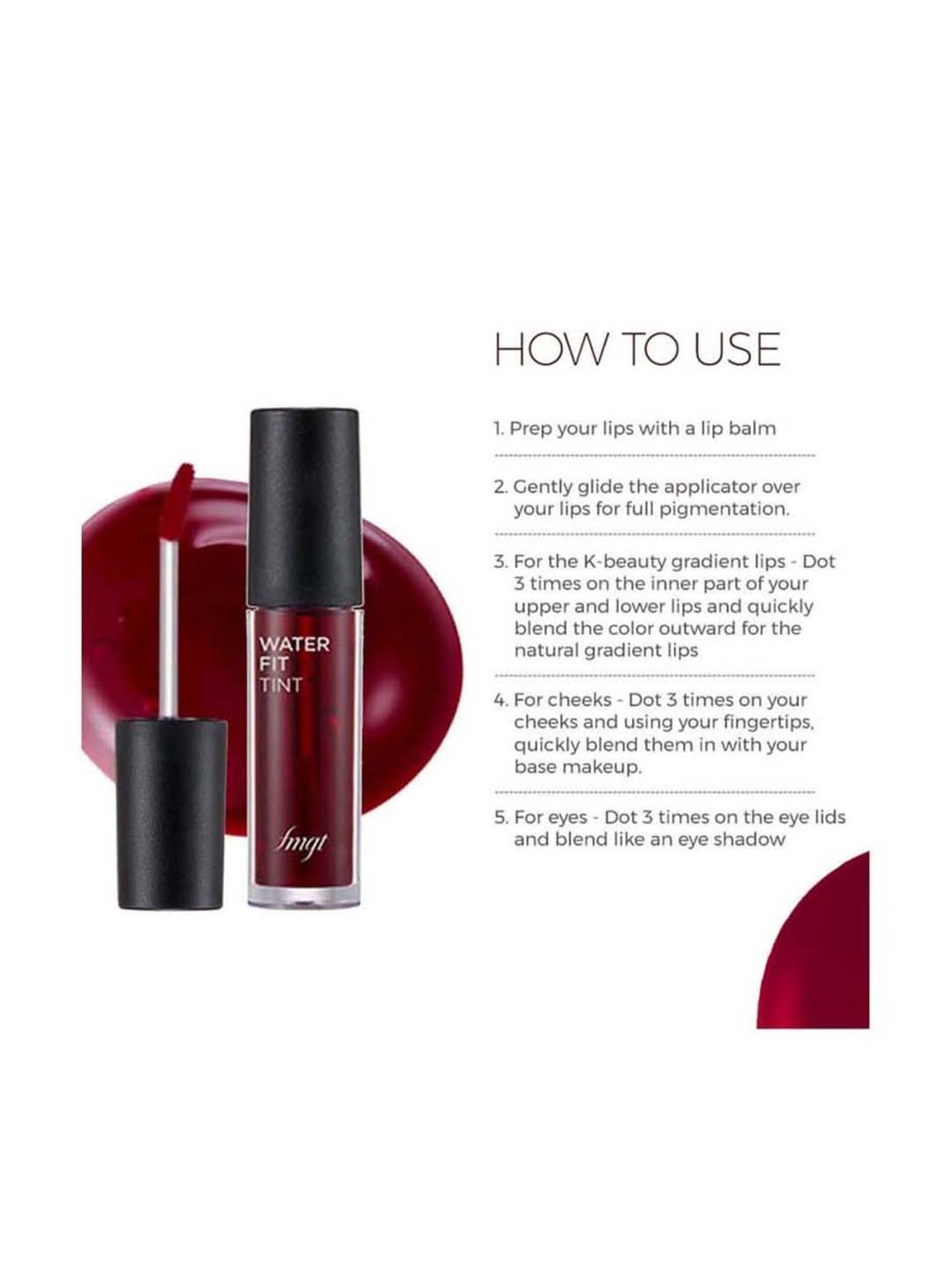 The Face Shop Water Fit Lip Tint Cherry Kiss - 5 gm