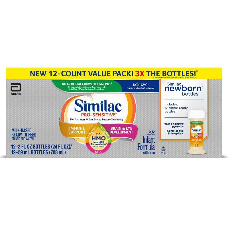 Similac Pro-Sensitive Non-GMO Infant Formula with Iron - 12ct/2 fl oz Each
