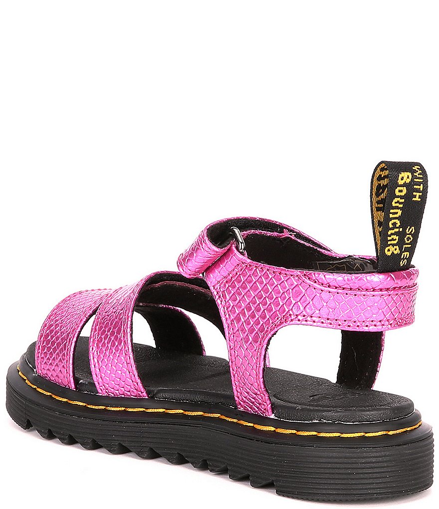 Dr. Martens Girls' Klaire Snake Print Sandals (Toddler)