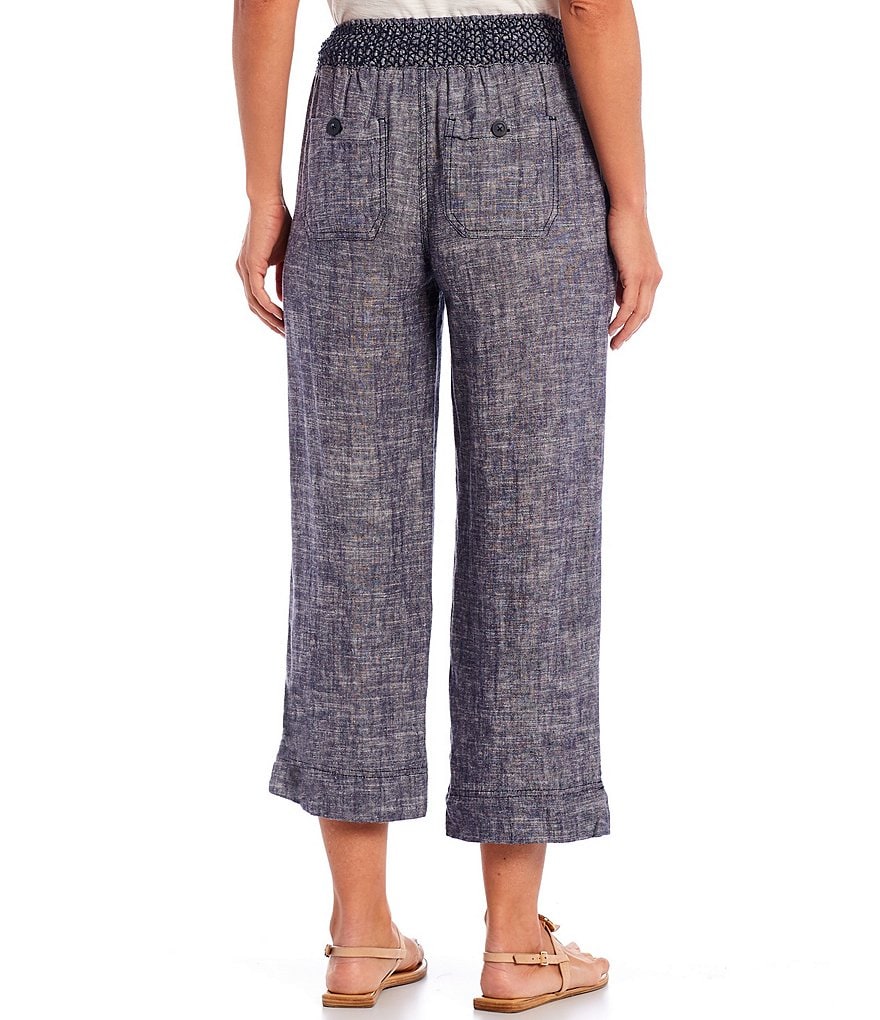 Westbound Petite Size Linen Capri Pants