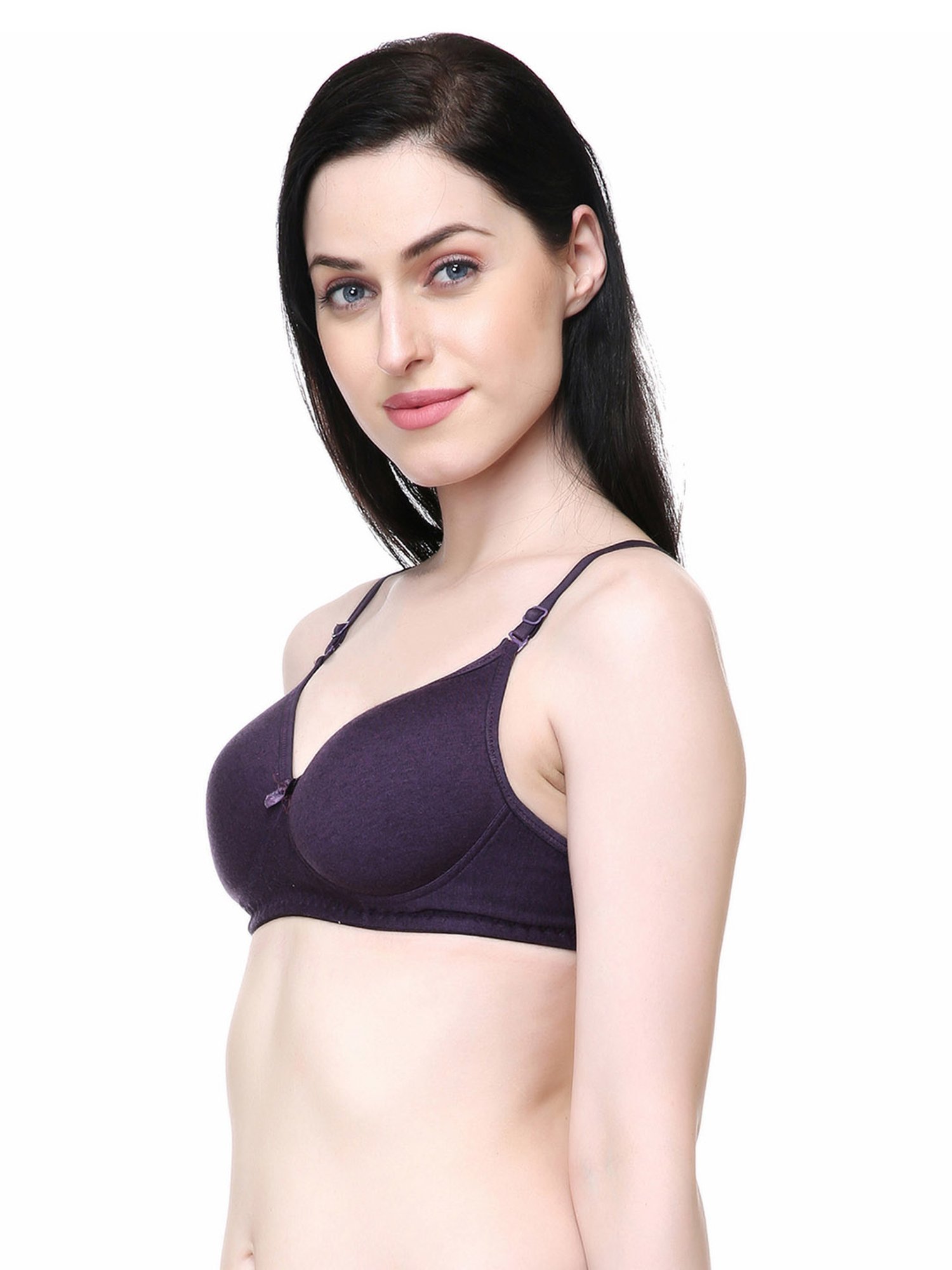 Lady Lyka Purple Non Wired Padded T-Shirt Bra