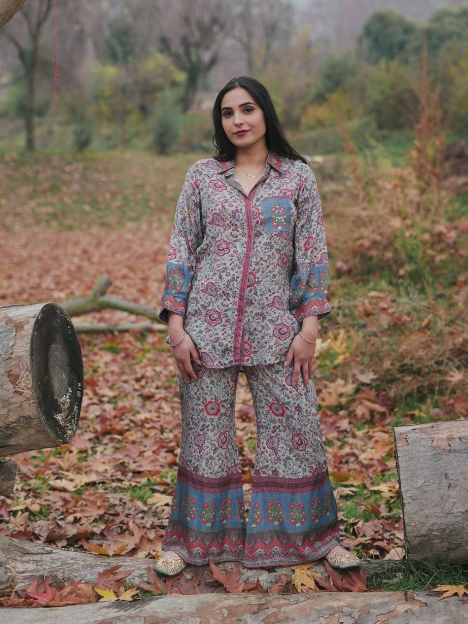 Kaftanize loral Whimsy Ensemble Co-ord Set