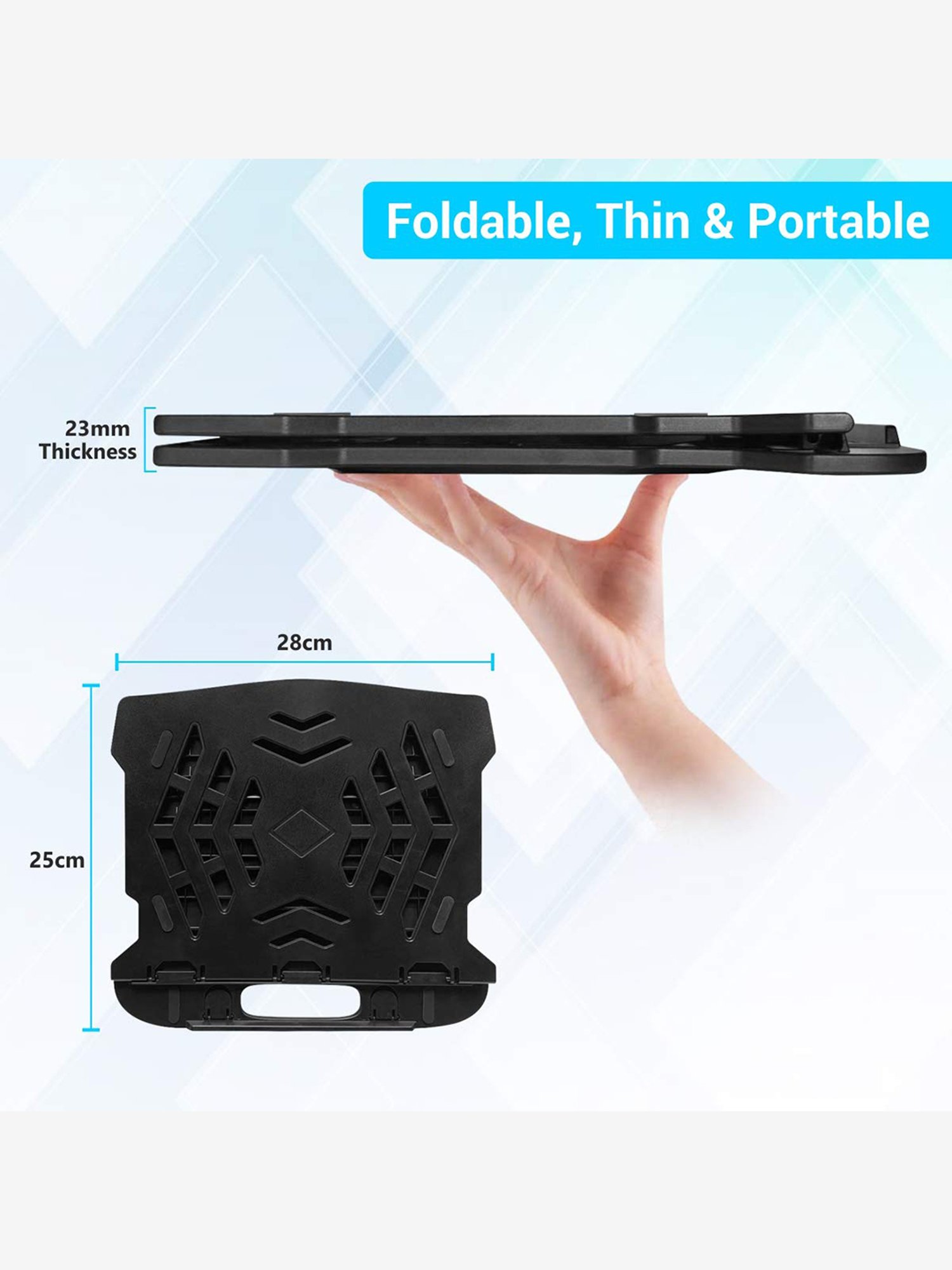 Portronics My Buddy Hexa 22 POR 1157 17 Inches Portable Laptop Stand (Black)