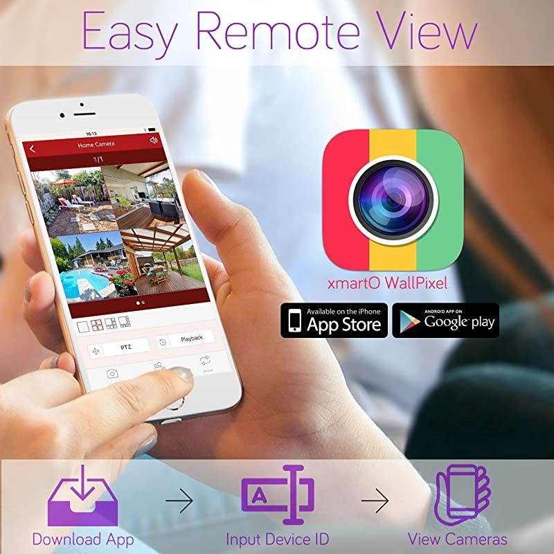 1080p HD & Audio Compatible]  8CH 1080p HD Outdoor Wireless Security Surveillance Camera System with 8pcs 1080p HD Wireless Security Cameras and 2TB HDD, NVR with Built-in WiFi Router, 80ft IR