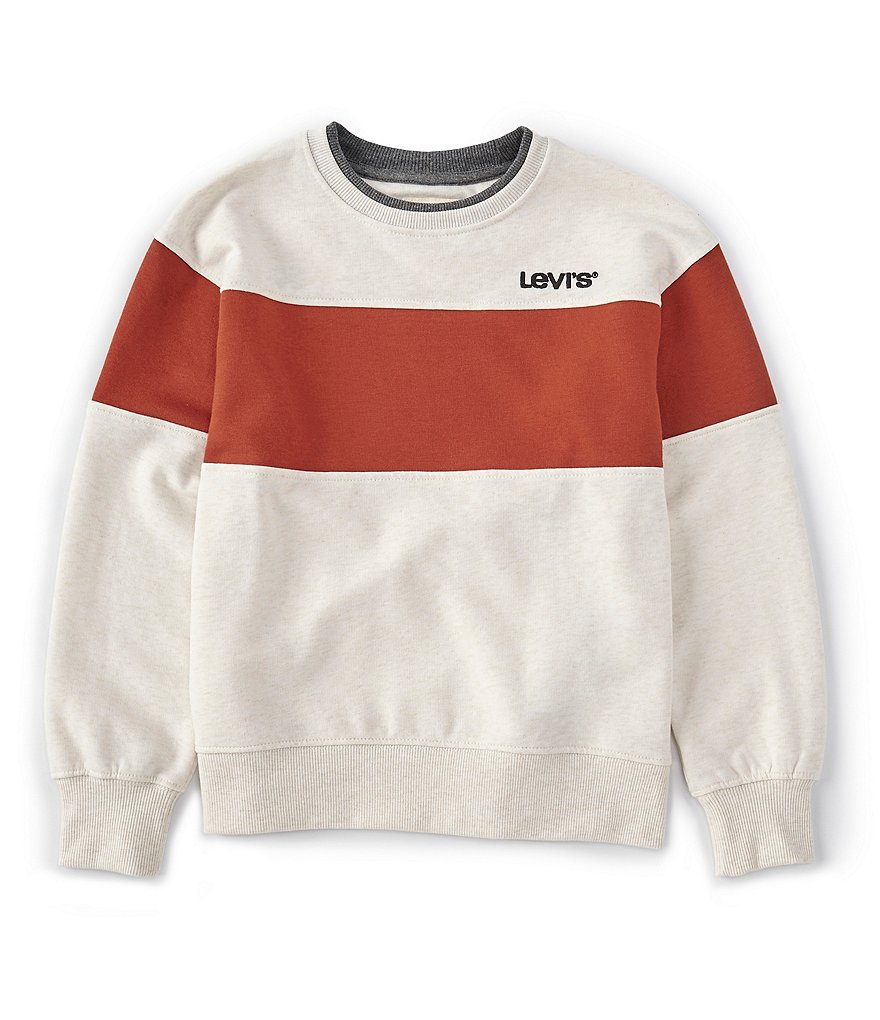 Guess Big Boys 8-16 Long-Sleeve Guess Logo Color-Block Fleece Pull-Over Hoodie