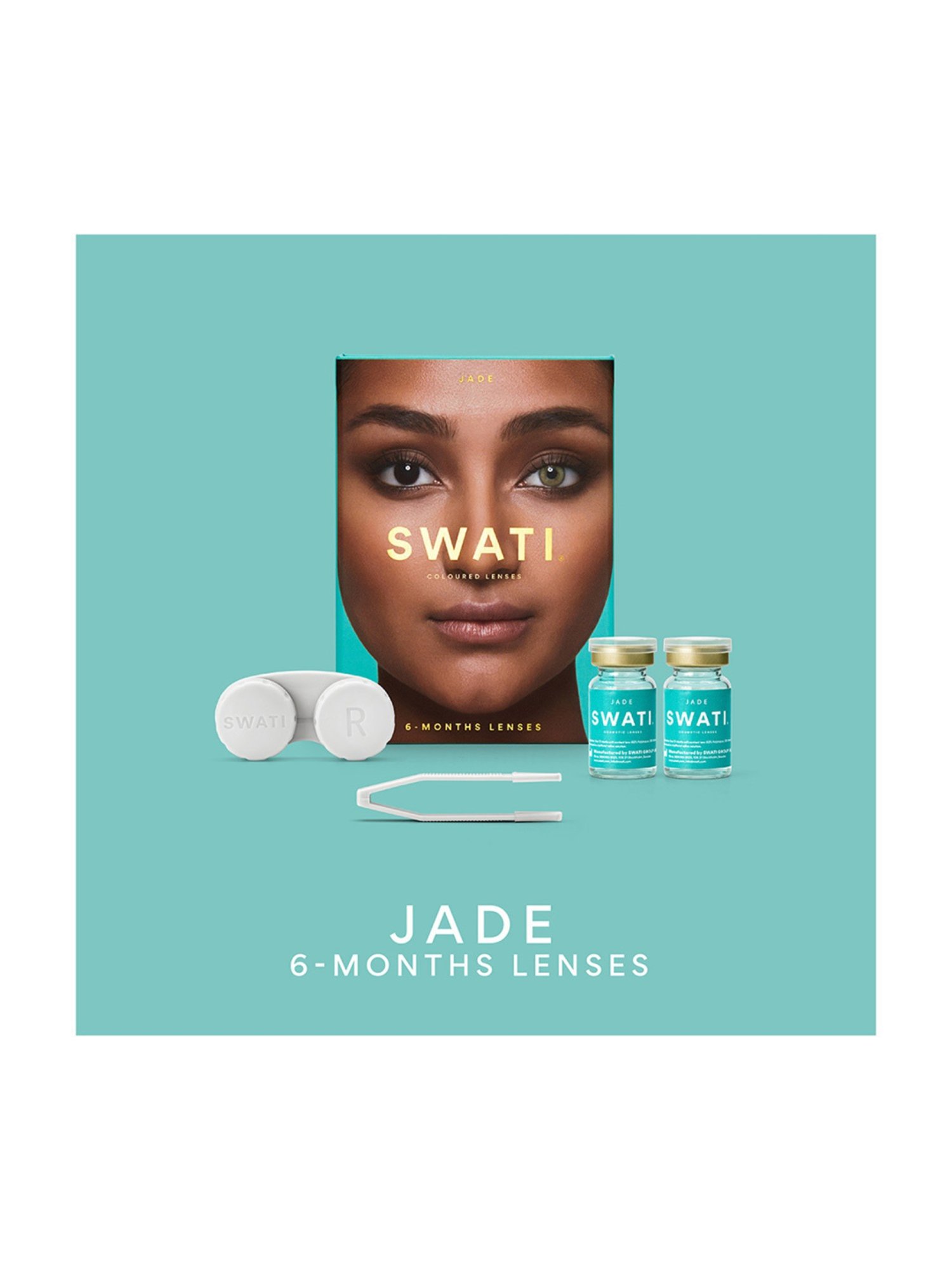 Swati Cosmetics Coloured Contact Lenses - Jade (6 Months, Power -1.25)